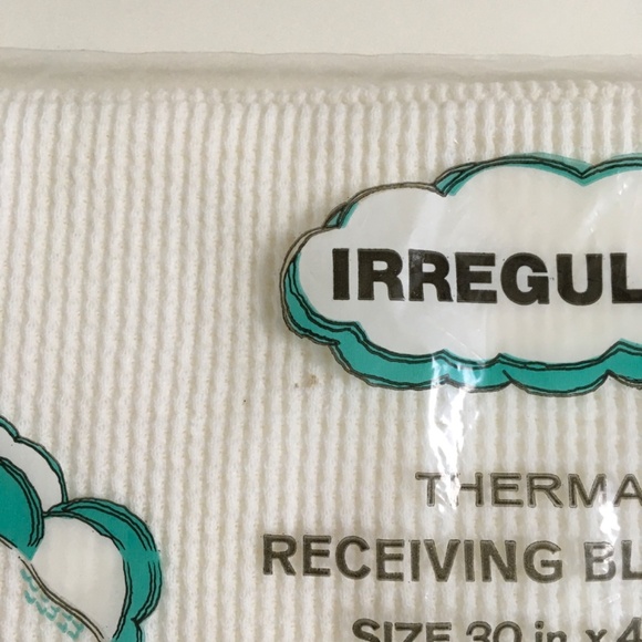 Baby Morgan White Receiving Blanket 100% Cotton Waffle 30 x 40 USA Made New - Picture 15 of 15